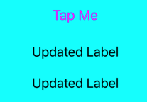 a button and two updated labels